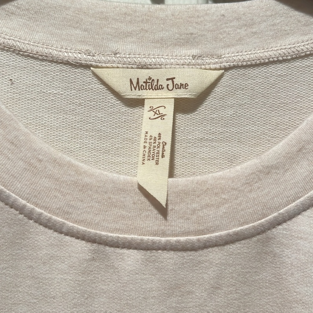 Matilda Jane Geometric Trim Idealist Short Sleeve Top Oversized Size XL - Picture 5 of 8